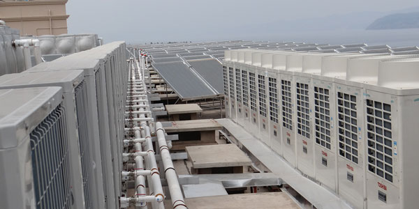 空气能太阳能复合式中央热水工程展示
