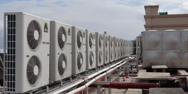 空气能太阳能复合式中央热水工程展示