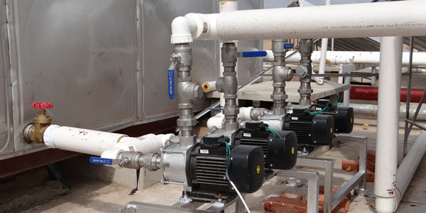 空气能太阳能复合式中央热水工程展示